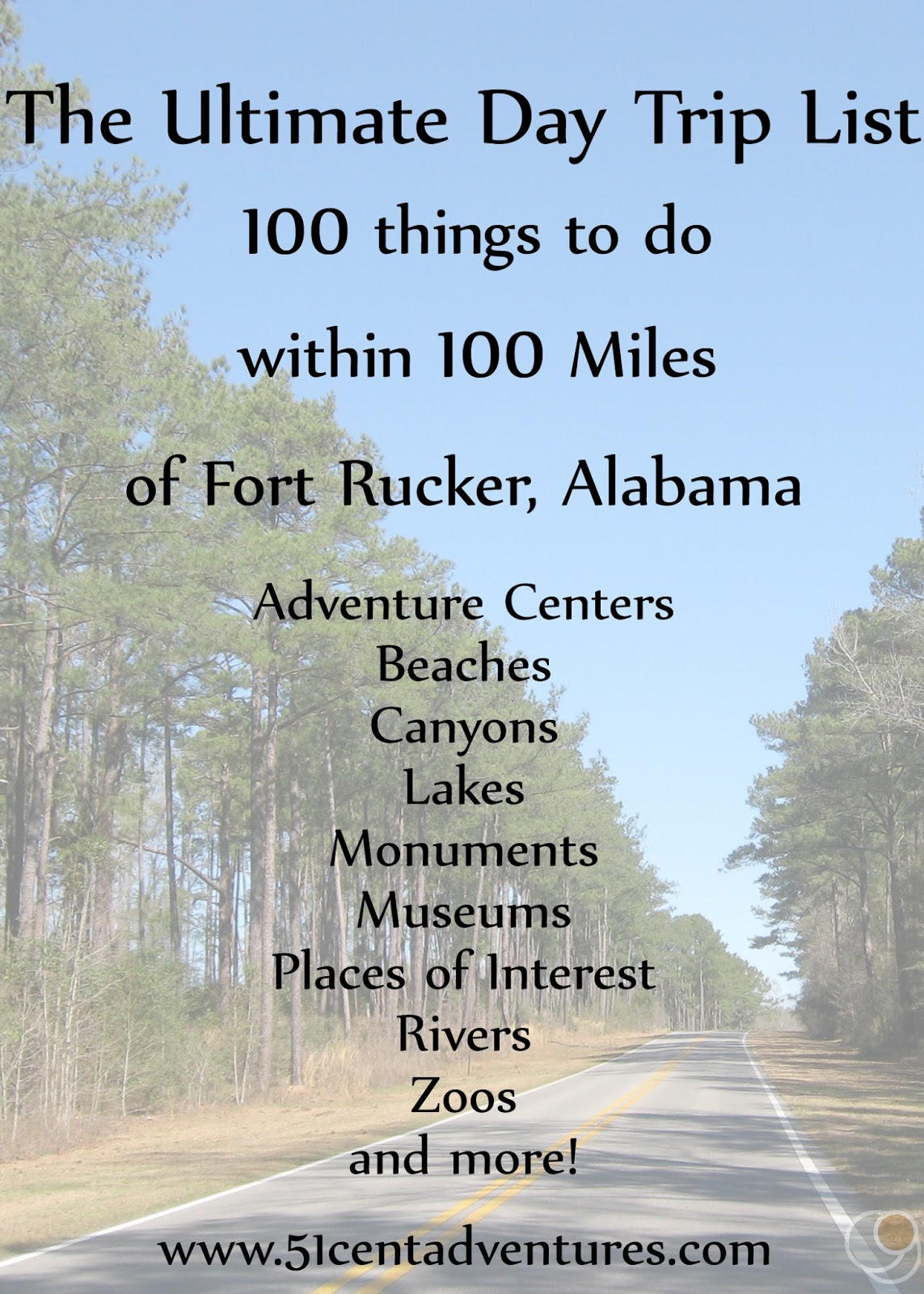 We have reviews of the best places to see in 100 mile house. 51 Cent Adventures 100 Things to do within 100 miles of Fort Rucker
