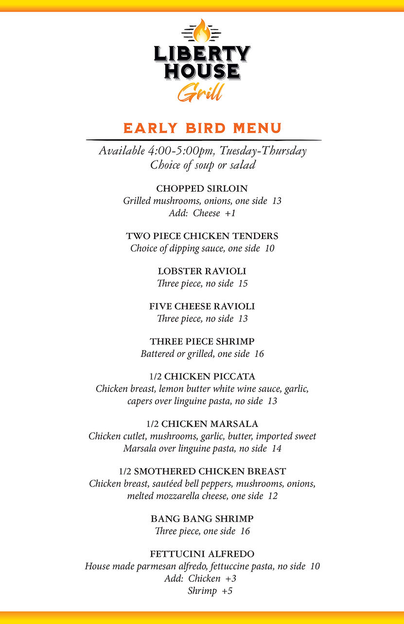 Web fusion pastas are the norm, but earlybird’s tom yum prawn pasta ($20) reigns king. Liberty House Grill Restaurant Early Bird Menu