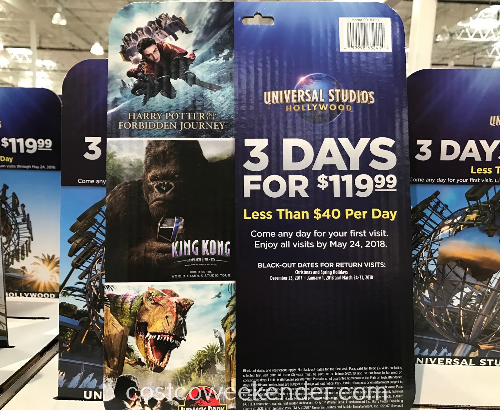 Escapadas y tourscríticas de viajerosprecios bajosmás de 1000 actividades Universal Studios Hollywood 3 Day Ticket Costco Weekender